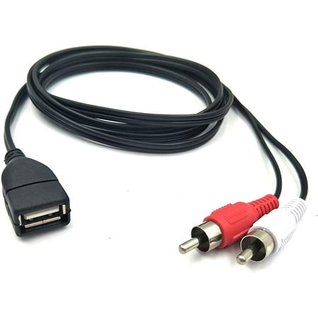 Duttek USB to 3 RCA Cable,1.5m/5 feet USB 2.0 A Female to 3 RCA A Female Jack Splitter Audio Video AV Composite Adapter Cable for TV/PC Duttek USB to 3 RCA Cable,1.5m/5 feet USB 2.0 A Female to 3 RCA A Female Jack Splitter Audio Video AV Composite Adapter Cable for TV/PC